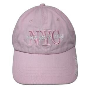 Cobra Baseball Cap Pink One Size NYC New York City Hat Slideback Embroidered